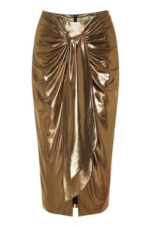 Золотистая юбка с драпировками Laroom