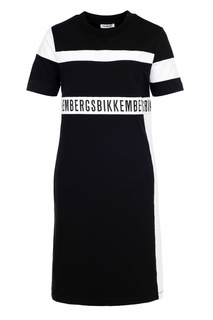 Черно-белое платье с принтом Dirk Bikkembergs