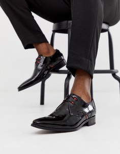 Черные блестящие туфли на шнуровке Jeffery West Yardbird - Черный