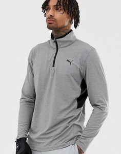 Серый свитшот с воротом на молнии Puma Golf Rotation 57879503 - Серый