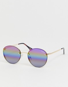 Фиолетовые круглые солнцезащитные очки Quay Australia farrah - Фиолетовый