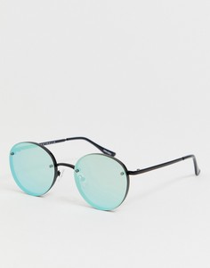 Зеленые круглые солнцезащитные очки Quay Australia farrah - Зеленый