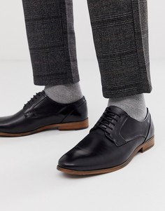 Черные кожаные туфли на шнуровке ASOS DESIGN - Черный