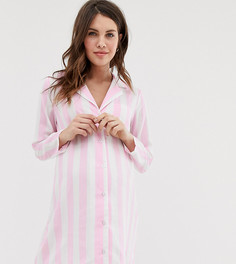 Пижамная рубашка в полоску ASOS DESIGN Maternity - Розовый
