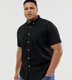 Черная джинсовая рубашка узкого кроя ASOS DESIGN Plus - Черный