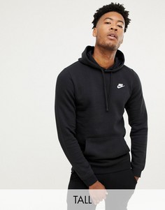 Черный худи с логотипом-галочкой Nike - Черный