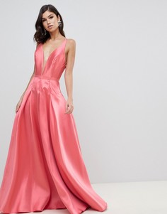 Структурированное приталенное платье макси Forever Unique - Розовый