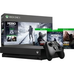 Игровая приставка Microsoft Xbox One X black + игра Metro Exodus (CYV-00289)