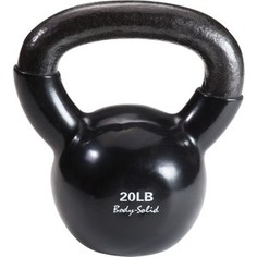 Гиря Body Solid 9,1 кг (20lb) обрезиненная черная KBV(KVC)20