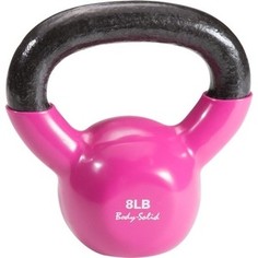 Гиря Body Solid 3,6 кг (8lb) обрезиненная розовая KBV(KVC)8