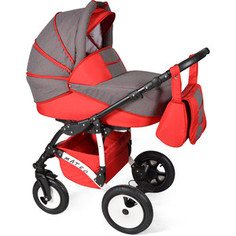 Коляска 3 в 1 Alis MATEO 17 F Ma 22 (серый+красный)