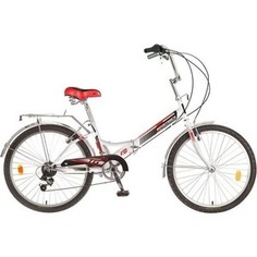 Велосипед 2-х колесный NOVATRACK 24 белый складной красный 1171 24FTG6PV.WT7
