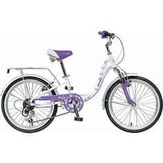 Велосипед 2-х колесный NOVATRACK 20 BUTTERFLY белый-фиолет 20SH6V.BUTTERFLY.VL9