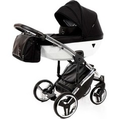 Коляска 2 в 1 Junama diamond special (черный/белый короб/рама серебро) (jds-04)