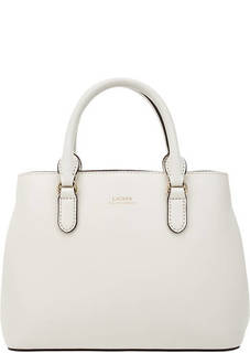 Кожаная сумка молочного цвета с двумя отделами Lauren Ralph Lauren
