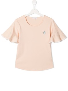 Chloé Kids футболка с рукавами клеш и овальным вырезом