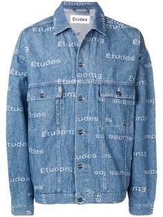 Études джинсовая куртка с принтом логотипа