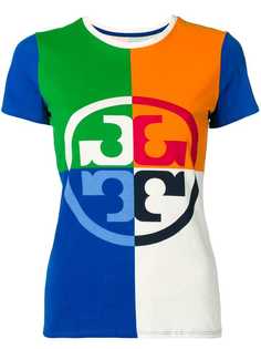 Tory Burch футболка в стиле колор-блок с логотипом