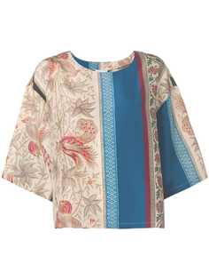 Pierre-Louis Mascia блузка в стиле колор-блок с цветочным принтом