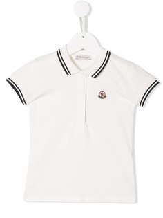 Moncler Kids рубашка-поло с нашивкой-логотипом