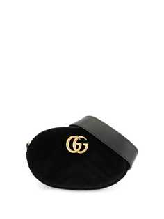 Gucci бархатная поясная сумка GG Marmont