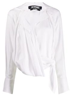 Jacquemus приталенная блузка с поясом