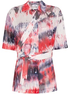 Asai tie-dye crinkle shirt