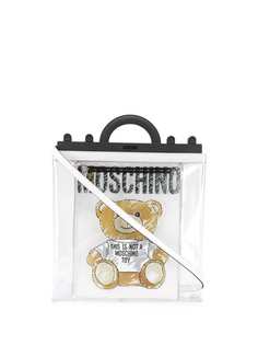 Moschino прозрачная сумка-тоут с логотипом