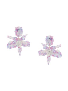 Lele Sadoughi серьги цветочного дизайна с кристаллами