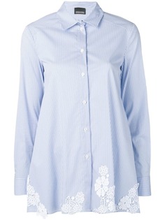 Ermanno Ermanno полосатая рубашка с цветочным принтом