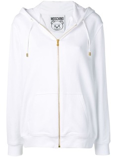 Moschino худи на молнии с логотипом