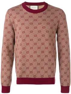 Gucci жаккардовый джемпер с логотипом GG