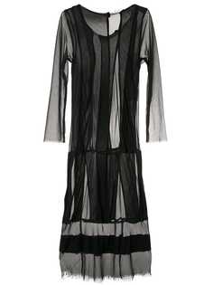 Comme Des Garçons Vintage платье миди с сетчатыми вставками