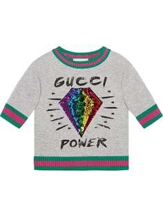 Gucci Kids толстовка с принтом бриллианта