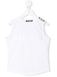 Balmain Kids топ с логотипом