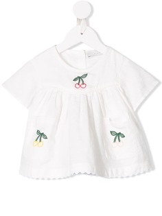 Stella McCartney Kids топ с вышитыми вишнями