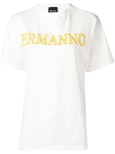 Ermanno Ermanno футболка с кружевным логотипом
