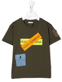 Dolce & Gabbana Kids футболка с нашивками