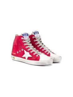 Golden Goose Kids высокие кеды с принтом