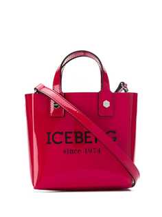 Iceberg лакированная сумка-тоут с логотипом