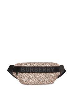 Burberry поясная сумка среднего размера с монограммным узором