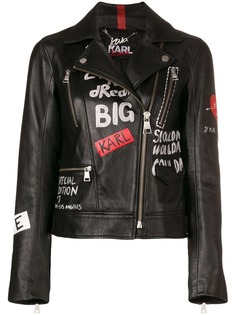 Karl Lagerfeld байкерская куртка с принтом