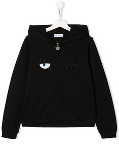 Chiara Ferragni Kids embroidered eye hoodie