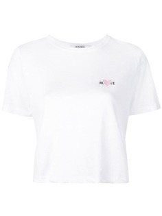 Rodarte heart embroidered cropped T-shirt