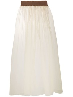 Danielapi sheer tulle maxi skirt