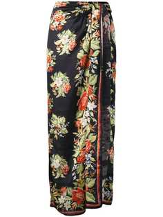 Paco Rabanne юбка с запахом и цветочным принтом