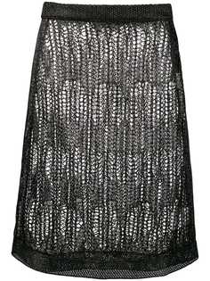 Jil Sander юбка А-образного силуэта с вышивкой