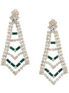 Susan Caplan Vintage crystal drop statement clip-on earrings