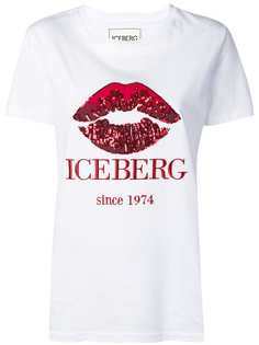 Iceberg футболка с логотипом и пайетками