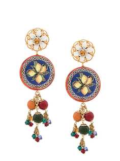 Dolce & Gabbana серьги-подвески с эмалью